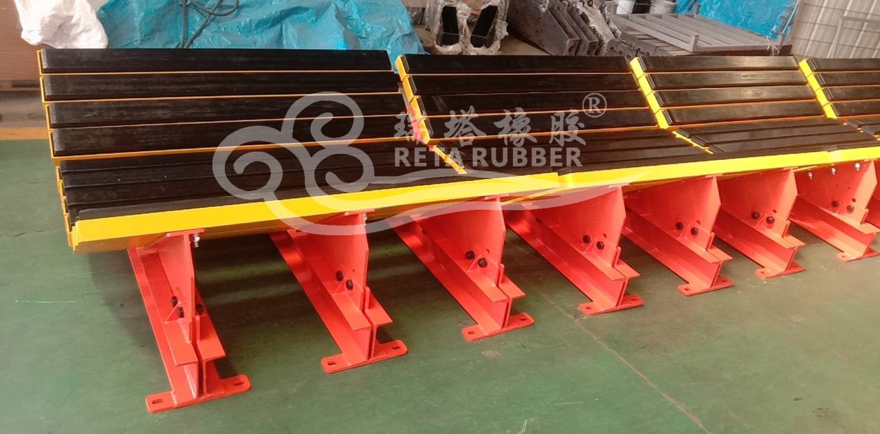 瑞塔橡膠阻燃可調式緩沖床發貨